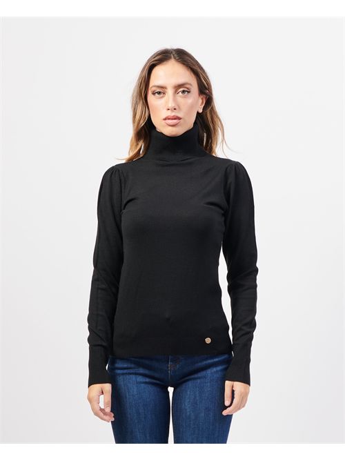 Maglia donna Yes Zee dolcevita con maniche a sbuffo YES ZEE | M038-RU000801